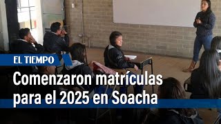 Comenzaron las matrículas escolares para el 2025 en Soacha  El Tiempo [upl. by Jt]