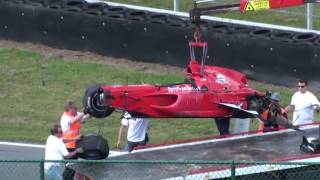 24 Hours of Zolder 2009 hard crash Euroseries F3000 [upl. by Kieffer]