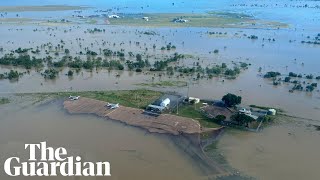 Drone footage shows scale of Queensland flood as residents urged to evacuate [upl. by Inattyrb]