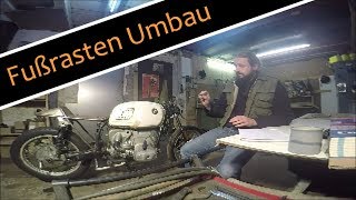 Cafe Racer BMW R100 Umbau ▌ Fußrasten zurückverlegen ▌ Tarozzi Deutsch [upl. by Gilberto]