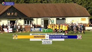 Merstham 43 Beckenham Town  Match Highlights  7th October 2023 [upl. by Ahsinuq]