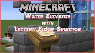 Water Elevator With Lectern Floor Selector  Minecraft 114 [upl. by Anoel]