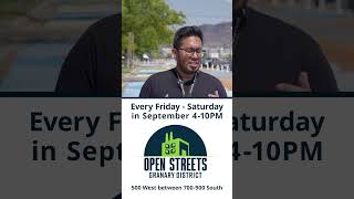 Open Streets in the Granary District every weekend in September slc events utahcity party fyp [upl. by Evan]