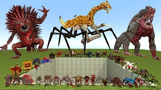 DESTROY ALL MUTATED ANIMALS ZOOCHOSIS amp ZOONOMALY amp DEEPSEA MONSTER in BIG HOLE Garrys Mod [upl. by O'Neill]