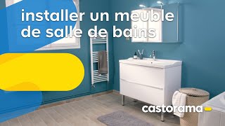 Comment poser un meuble vasque dans une salle de bains  Castorama [upl. by Anaujnas]