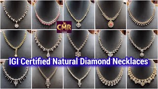 Diamond Necklaces Starting from 18 lakh to 65 lakhs  CMR Jewellers Telangana  Courier Facility [upl. by Kalle]