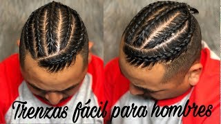 Peinado con trenzas para hombres paso a paso [upl. by Vallie287]