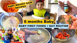 What My 6 Months Old Baby Eat in a Day56 Months Babys First Food  Baby Daily Routine [upl. by Atwekk172]