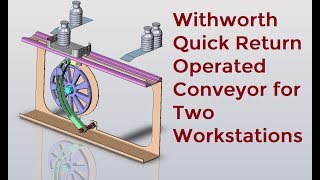 Whitworth Quick Return mechanism Operated ConveyorMechanical Project [upl. by Elsi]