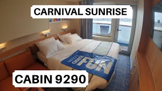 Carnival Sunrise Cabin 9290 Category 8E  Balcony Stateroom  Carnival Radiance Cabin 9290 [upl. by Blodgett]