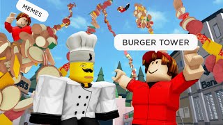 ROBLOX Cook Burgers Funny Moments MEMES 🍔 [upl. by Bruning]