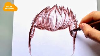 Comment dessiner des cheveux de garçon facilement dessin coiffure garçon [upl. by Aitercul346]