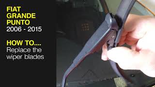 How to replace the wiper blades on the Fiat Grande Punto 2006 to 2015 [upl. by Nesila]