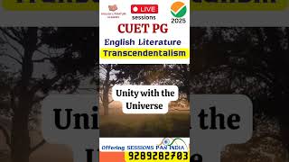 Transcendentalism  CUET PG  2025  ENGLISH LITERATURE  COACHING cuetpg india DU university [upl. by Khalid]