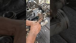 Engine piston pistons repairing rings crankshaft tractorengine autoworkshop [upl. by Adehsar]