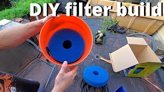 Simple DIY 5 gallon bucket pond filter pond filter build [upl. by Hannus]