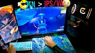 ENGANARAM sua PERCEPÇÃO sobre MONITORES  TN é PIOR que IPSVA 144hz240hz280hz360hz Fortnite [upl. by Roselba]