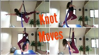 14 Aerial Silks Knot Moves  UNIQUE AERIALISTS [upl. by Leavy4]