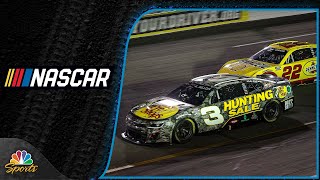 NASCAR Cup Series Highlights The wild finals laps of the Cook Out 400  Motorsports on NBC [upl. by Yetnruoc]