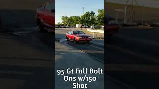 95 Mustang Gt on Nitrous 1129  121 [upl. by Airel913]