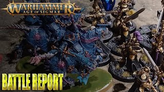 Stormcast Eternals vs Slaves to Darkness  4th Ed Age of Sigmar Battle Report [upl. by Strawn]