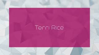 Terri Rice  appearance [upl. by Ardnoid225]