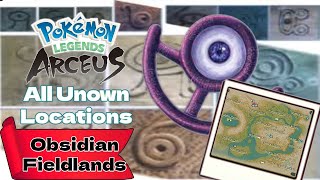 All Unown Locations Obsidian Fieldlands  Pokémon Legends Arceus [upl. by Libyc]