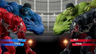 Blue Hulk amp Red Venom VS Hulk amp Venom  Marvel vs Capcom Infinite [upl. by Barling]