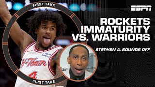 The Rockets showed IMMATURITY in loss to Warriors  Stephen A SOUNDS OFF 😳  First Take [upl. by Ayeka]