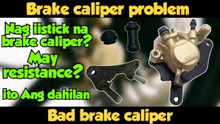 Brake caliper problem  Sticking brake caliper  how to clean caliper slide pin  motodave [upl. by Casanova]