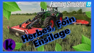 Fs22 Tuto Guide débutant sur lherbe le foin et lensilage et comment gagner de largent avec [upl. by Iruy]