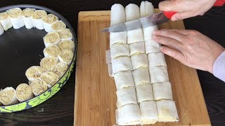 Baklava Hamuru Açamayanlar İçin En Kolay Bayram Tatlısı😍Kadayıf Sarma✅ BeraTatlıDünyası [upl. by Meeker]