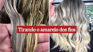 COMO TIRAR O AMARELO DO CABELO COM 989 PÉROLA Italian color [upl. by Rue]