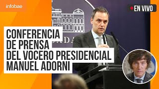 Conferencia de prensa del vocero presidencial Manuel Adorni [upl. by Doe]