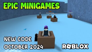 Roblox Epic Minigames New Code October 2024 [upl. by Grethel]