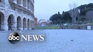 Italy on lockdown over coronavirus l ABC News [upl. by Nosecyrb507]