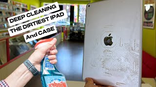 DEEP CLEANING AND FIXING ipad and case 🤢🤮 asmr gross nasty hair roblox [upl. by Brynn456]