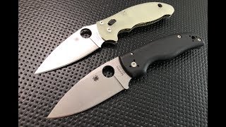 The Spyderco Shaman vs Manix 2 Two big bad Gems [upl. by Wiles]