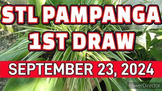 STL PAMPANGA RESULT TODAY 1ST DRAW SEPTEMBER 23 2024 11AM  MONDAY [upl. by Map]