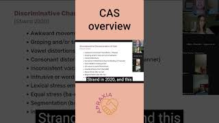 What are some characteristics more discriminative of CAS apraxia apraxiaawareness cas [upl. by Devon901]