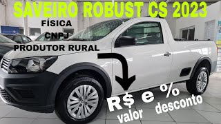 VW SAVEIRO ROBUST CS 2023  Avaliação e Preços [upl. by Repmek]