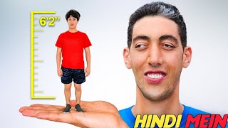 World’s Tallest Man VS Shortest Woman stokes twins hindi  Stokes Twins in Hindi  Prat 1 [upl. by Eidnalem226]