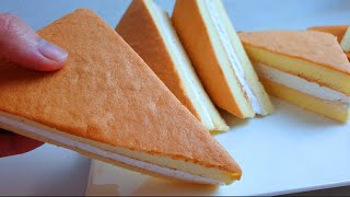 CAKE SANDWICH l FLUFFY SOFT CAKE l Pinoy juicy bites [upl. by Notsle761]