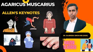 Agaricus muscarius Allens Keynotes Homeopathy Kaizen classes [upl. by Adias]