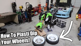 Plasti Dip Motorcycle Wheels  Looks Amazing [upl. by Jea171]