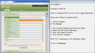 How to Compress a file to zip in ipage webhostingmp4 [upl. by Bosch654]