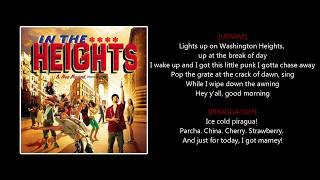 In the Heights In The Heights Lyrics [upl. by Audley503]