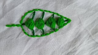 Simpal leaf 🌿 work StitchHand work design 🪡🪡 Embroidery tutorial [upl. by Audra]