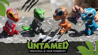 UNTAMED TREX NEW Fingerlings Dinosaur Toys by WowWee  Full Set Unboxing amp How To Play [upl. by Bergstrom682]