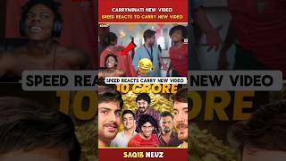 😂 IShowSpeed live reaction Carryminati New video [upl. by Helbonnas]